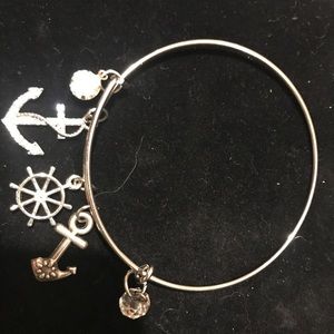 Nautical themed charm bracelet